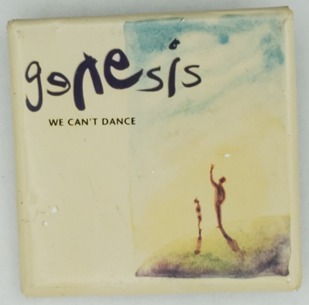 Vintage 1992 Genesis We Cant Dance Square Pinback Button