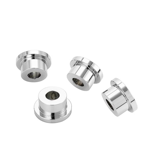 CNC Handlebar Riser Bushings Solid Billet Aluminum Compatible with Chrome