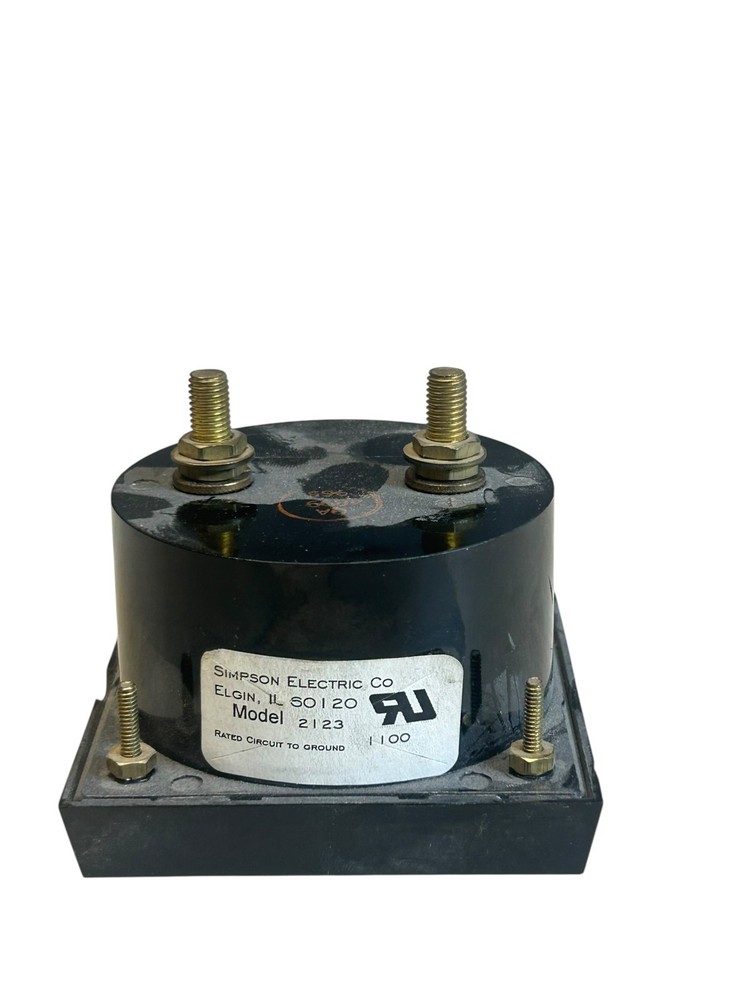 Simpson Electric 2123 Century Style Analog Panel Meter Black DC Voltage