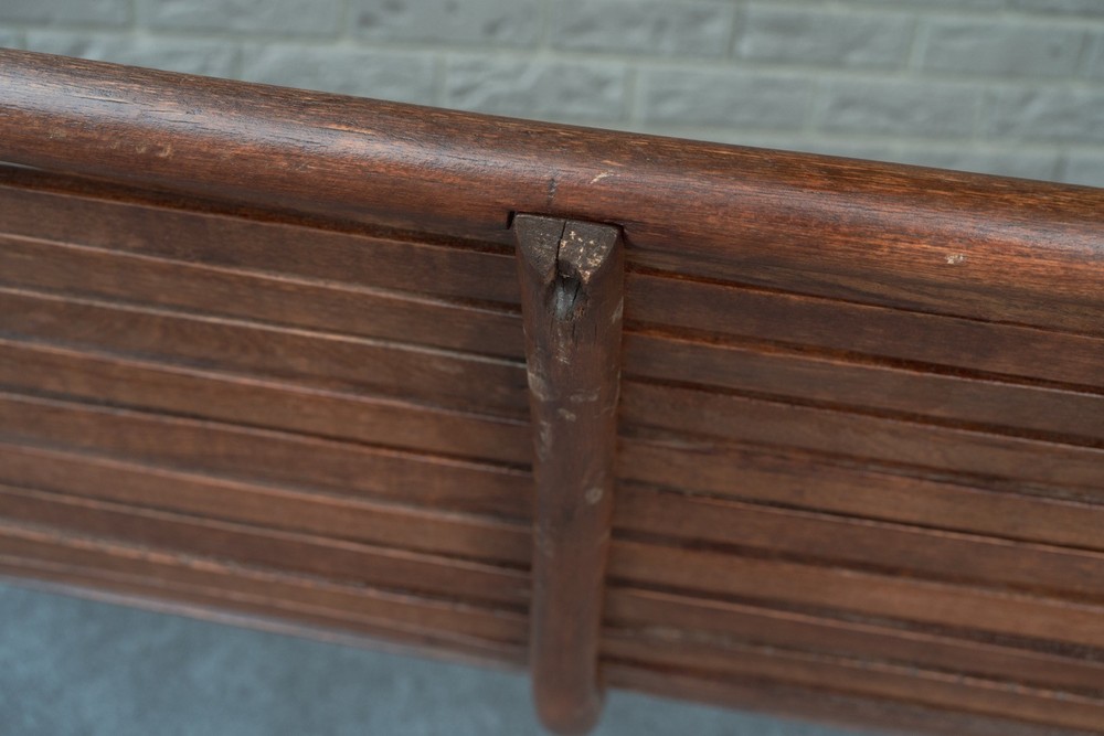 Vintage Thonet Style Slat Bentwood Settle Bench