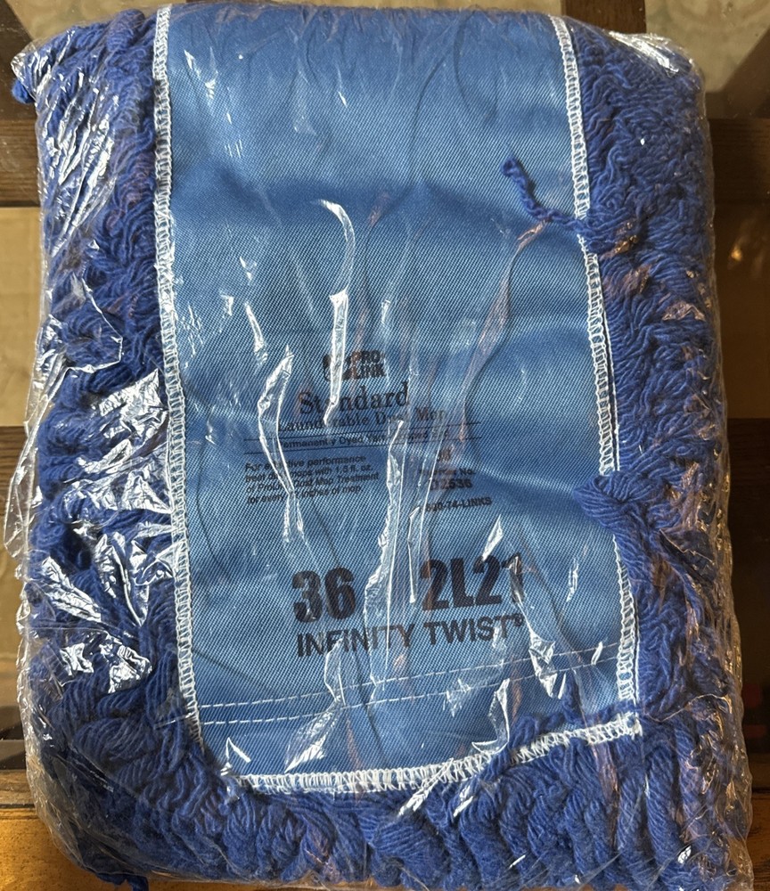 Pro Link 5"x 36" Blue Infinity Twist D2536 Standard Launderable Dust Mop