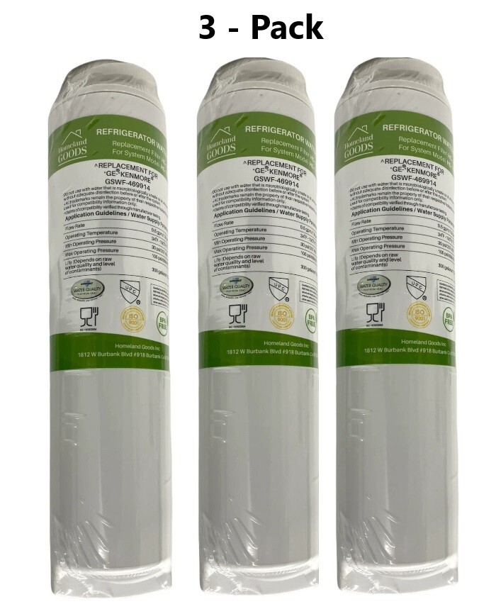 GSWF Refrigerator Water Filter   Replacement for GE GSWF  3 Pack   Brand New