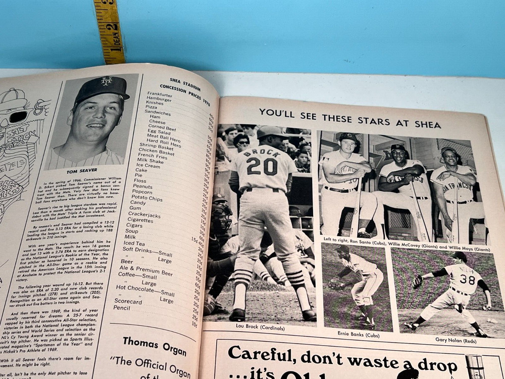 🔥 21 April 1970 New York Mets Baseball Program vs Padres Scored🔥