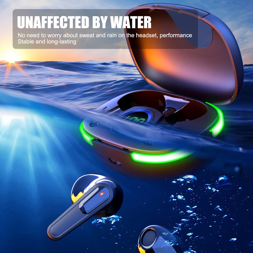 TWS Wireless Bluetooth Earbuds Waterproof Bluetooth 5.4 Headset Noise Cancelling