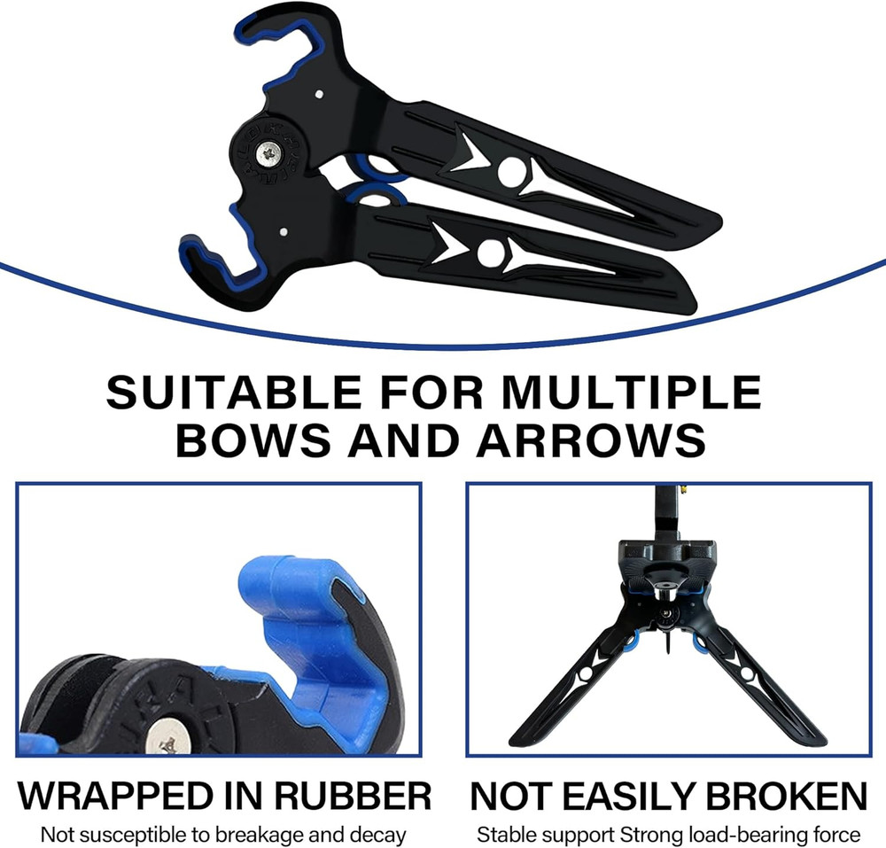 Archery Bow Stand Holder for Compound & Recurve Bow Rubber Support Rack