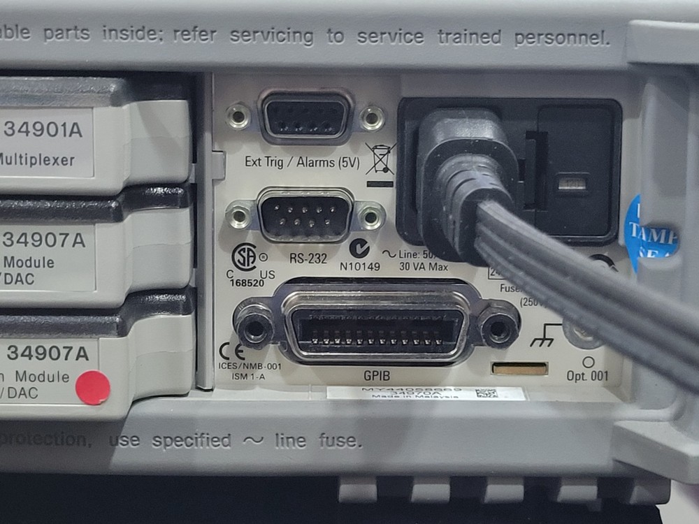 Agilent 34970A Data Acquisition Switch Unit w/ 34901A + 2x34907A Modules