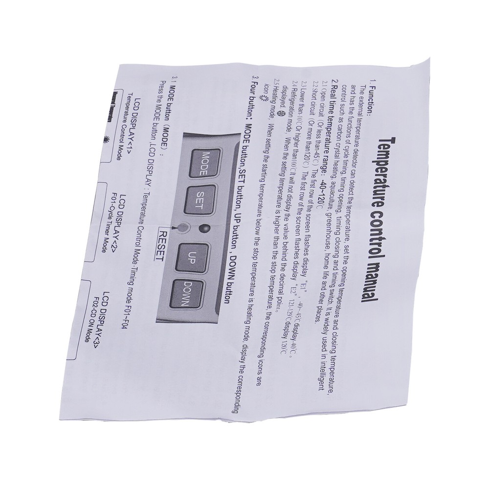 Digital Plug In Temperature Controller Sensor Timer Switch w/ LED Display USA