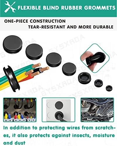 Rubber grommet kit 200 pack 7 sizes for wiring