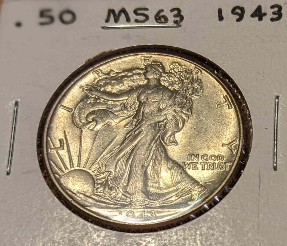 1943 - WALKING LIBERTY HALF (WW2 period)