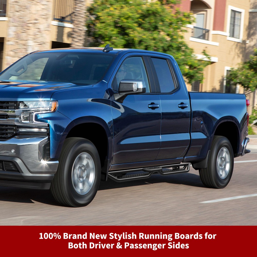 Running Boards for 2007-2018 Silverado/Sierra 1500 Double/Extended Cab Step Bars