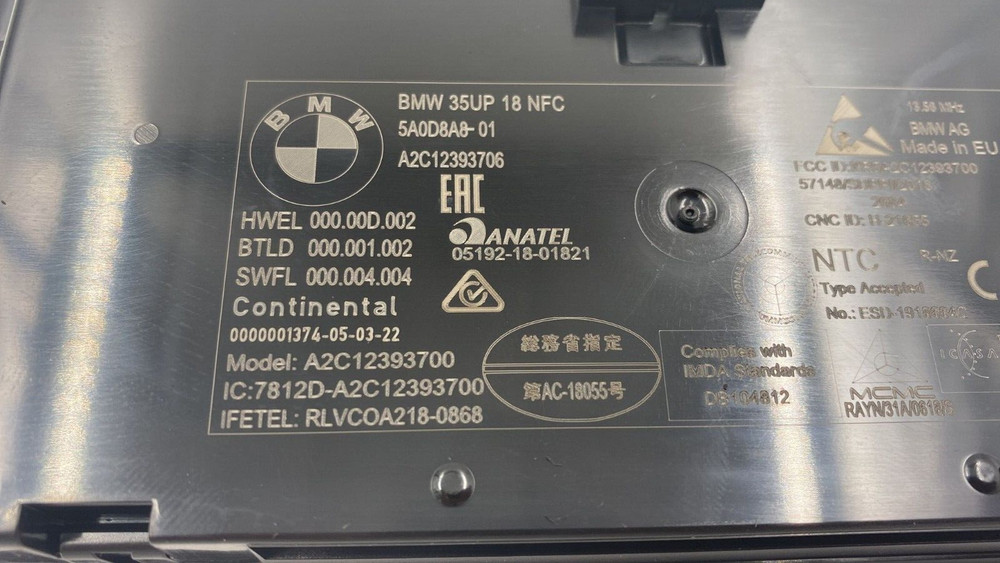 Genuine BMW Near Field Communication storage tray 5A0D8A8 No Charging Function