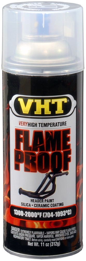 VHT SP115 FlameProof Satin Clear Paint, Header Paint Silica Ceramic Coating 11oz