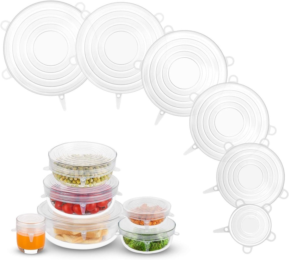 Silicone Stretch Lids Zero Waste Reusable Silicon Container Lid Covers Leftover