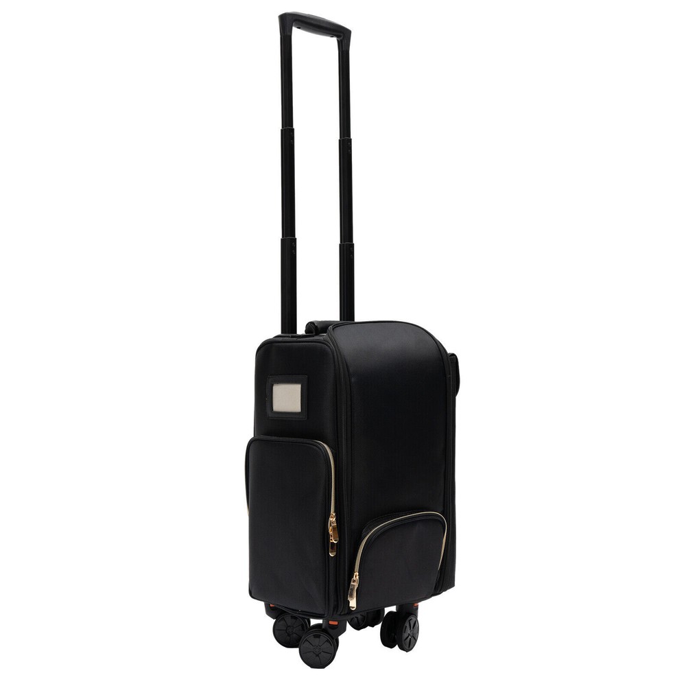 Professional Makeup Case Rolling Makeup Train Case Cosmetic Storage Organizer US