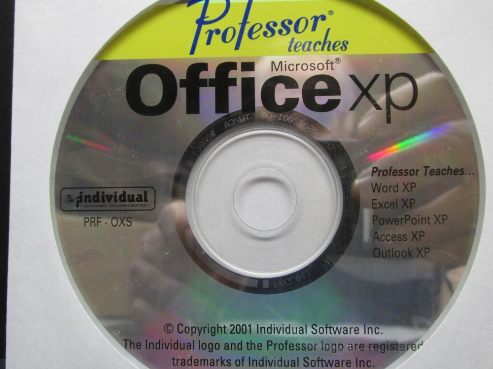 Professor Teaches Office XP, PC, CD-ROM, Windows 95 / ME / 2000, Never Used