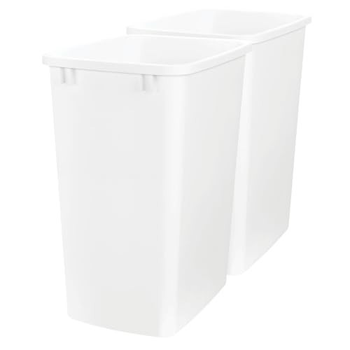 Rev-A-Shelf 2-Pack 35 Quart Polymer Replacement Trash Bin, Recycle Waste Garbage