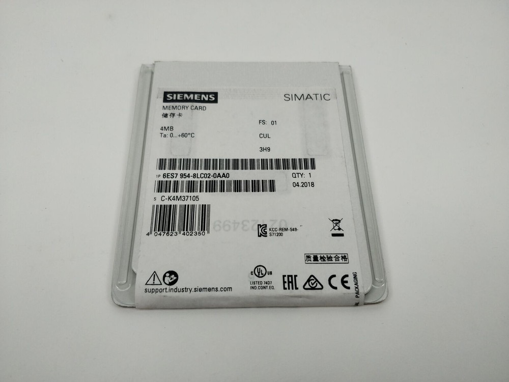 6ES7954-8LC02-0AA0 1PCS NEW SIEMENS SIMATIC S7 MEMORY CARD 6ES7954-8LC02-0AA0