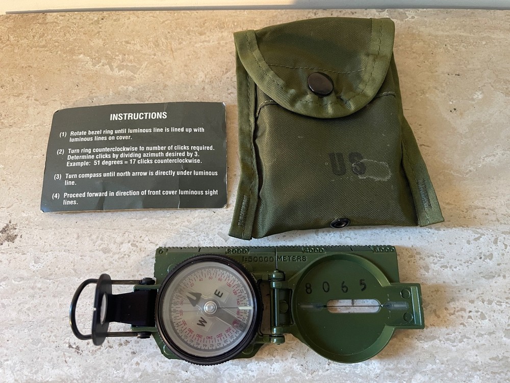 Camenga Phosphorous Military Compass U.S.