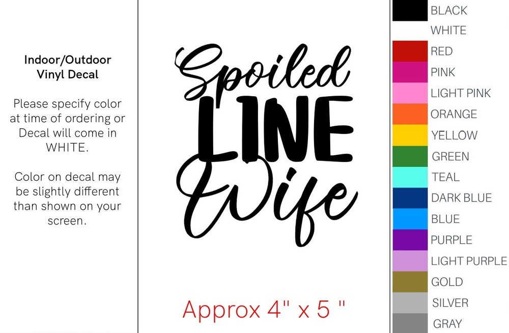 Spoiled Line Wife Decal Lineman