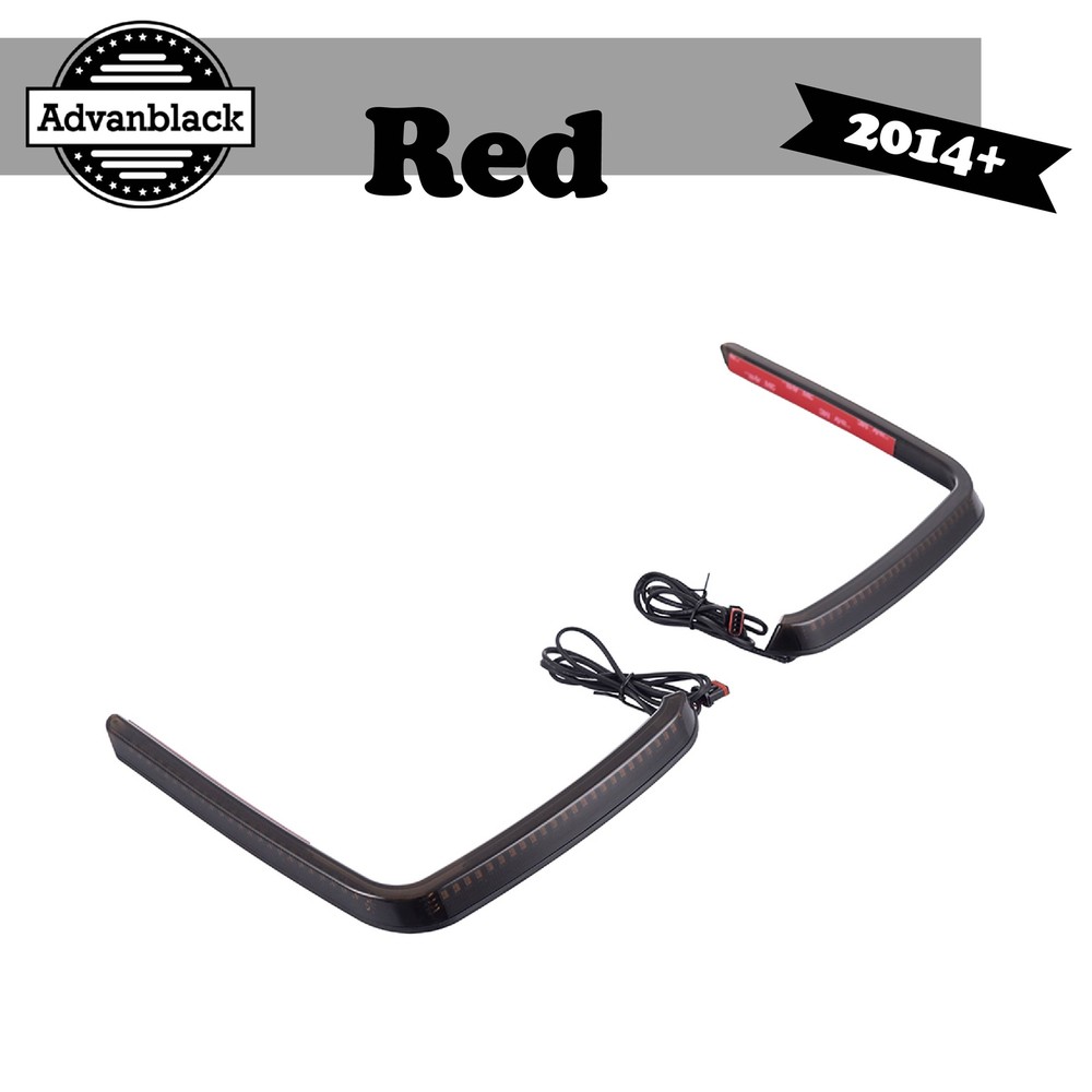 Hyper LED Light with Sequential Red Turn Signal Saddlebags Lights Advanblack