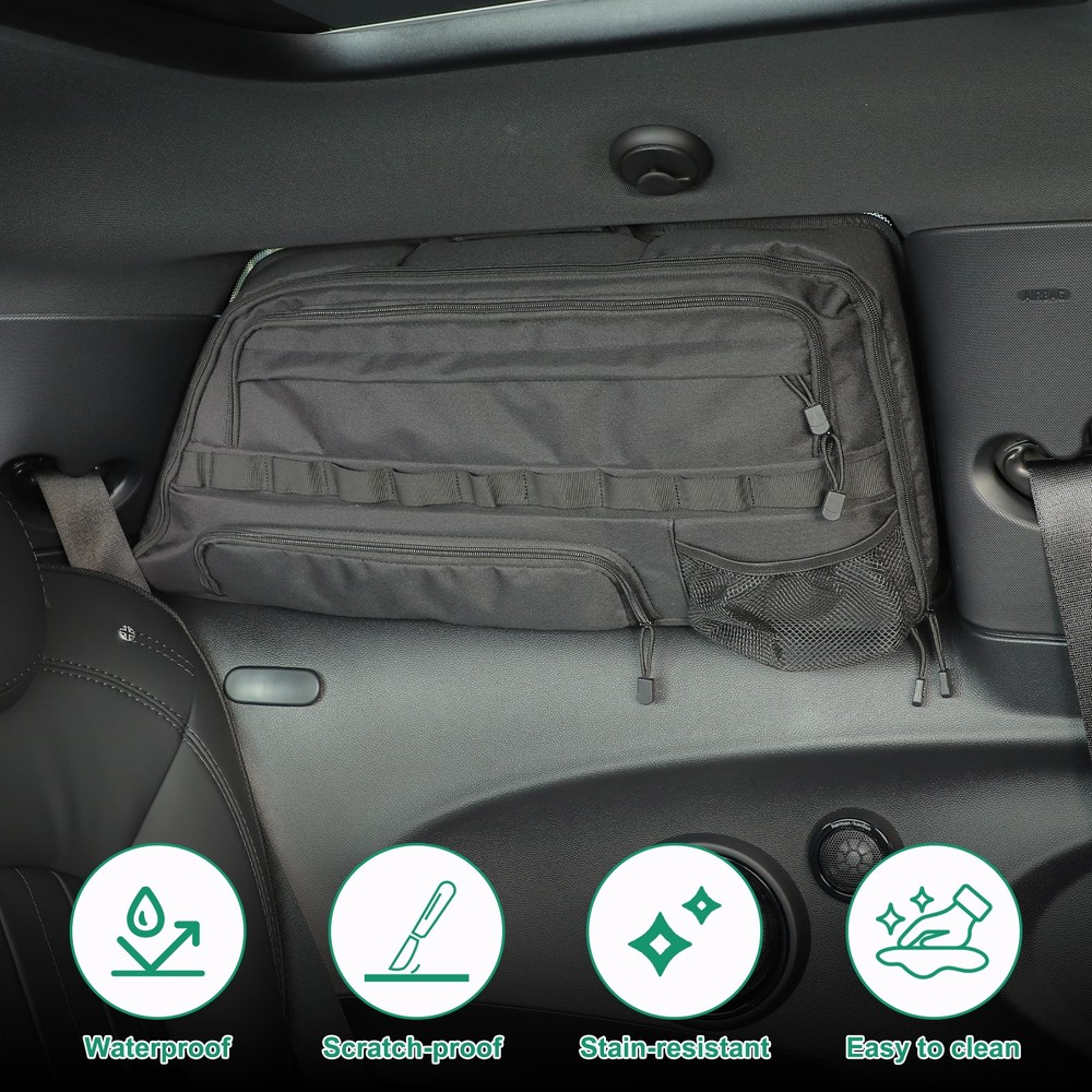 2PCS Black Tailgate Window Package Bag For BMW Mini 2001+