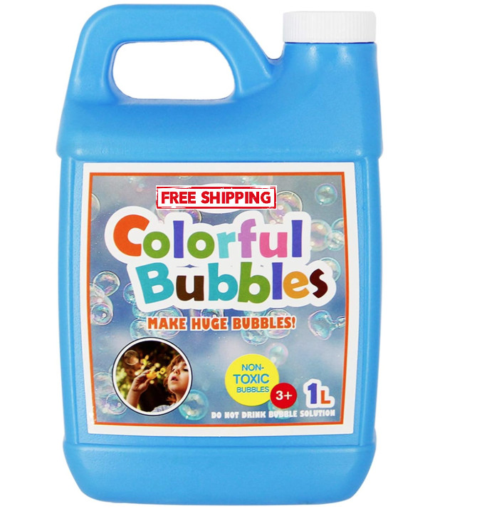 Concentrated Bubble Solution, 1 L/ 33.8 OZ Refill for Bubble Machines