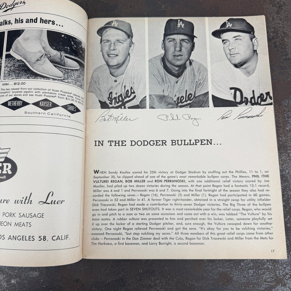 1966 World Series MLB Baseball Program LA Dodgers vs Baltimore Orioles