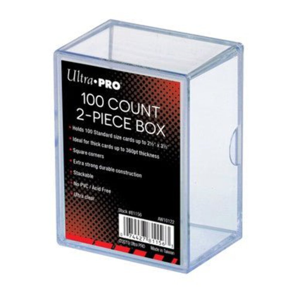 Ultra Pro: 2-Piece 100 Count Clear Card Storage Box