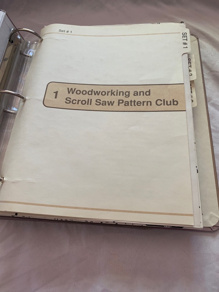 49 Sets Woodworking & Scroll Saw Binder Pattern Club Lot Multiple Per Page