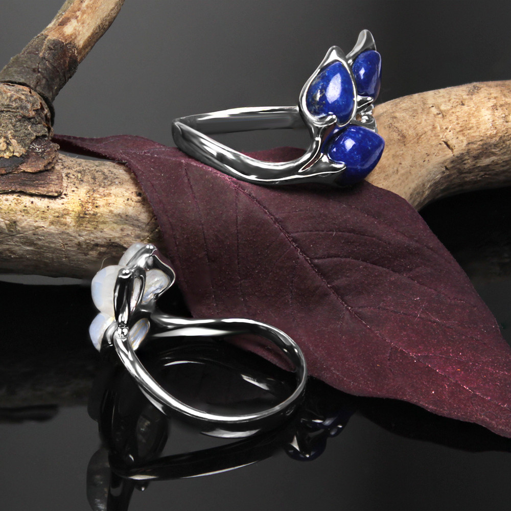 925 Silver Ring Blank – Multi-Stone Setting | Teardrop | DIY Gemstone Ring Base