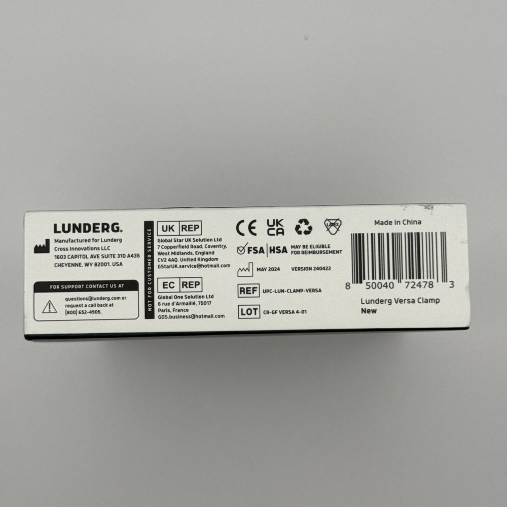 Lunderg Versa Clamp Comfortable Urinary Incontinence Adjustable Open Box