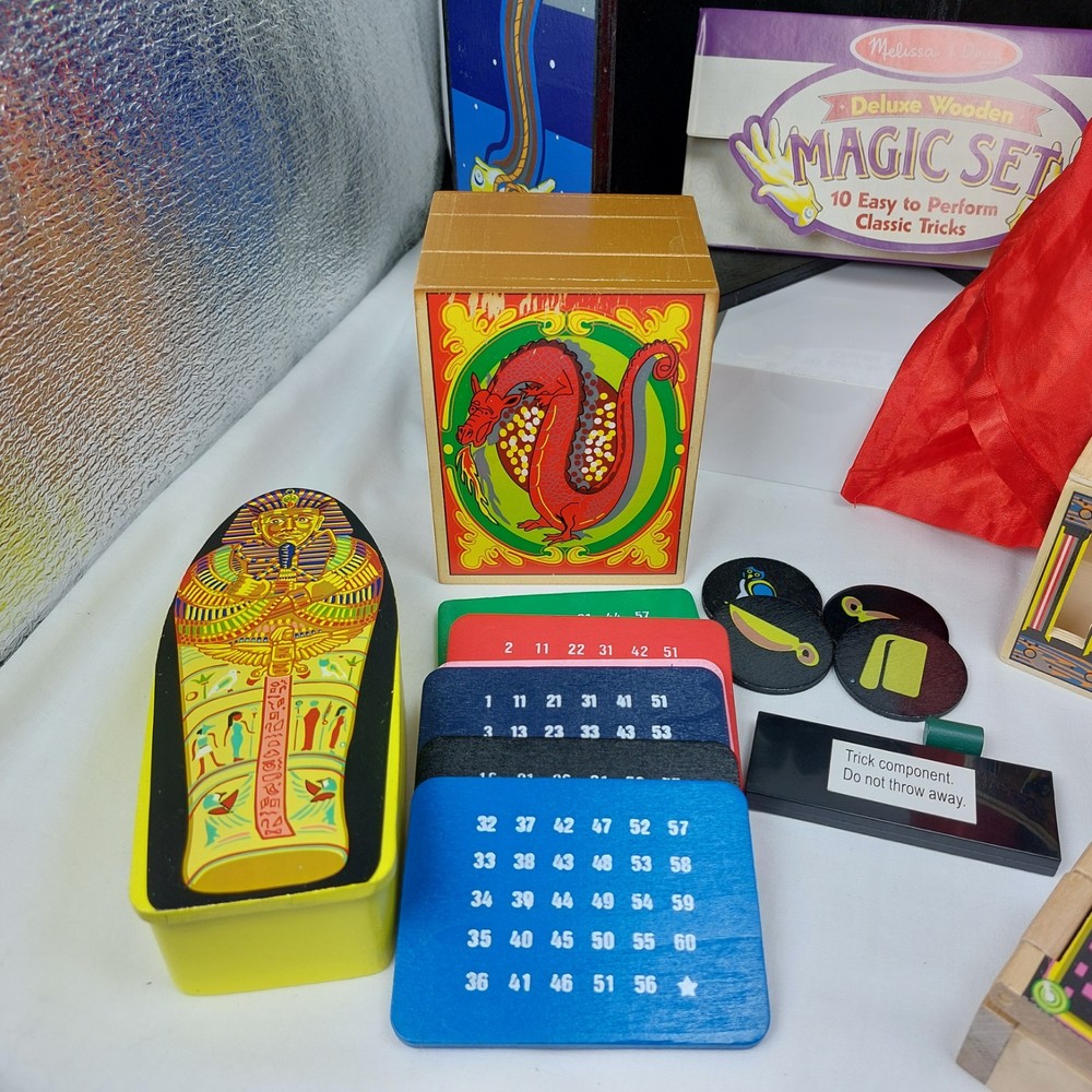 Melissa & Doug Deluxe Wooden Magic Set 8 Classic Tricks *READ