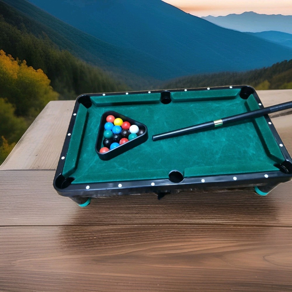 Mini Pool Game Table - Small Billiards Game Collectible