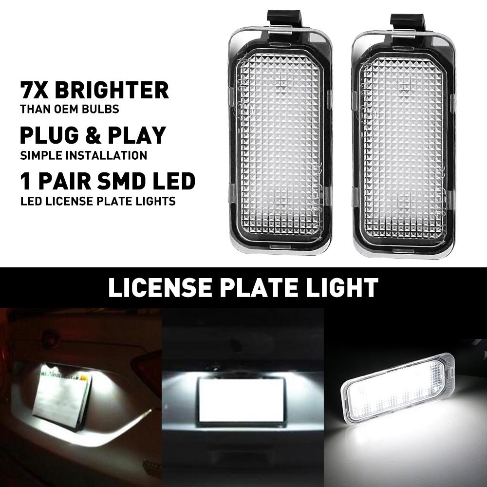2pc Connect LED License Plate Light Lamp For Replacement Ford C-MAX Edge Transit