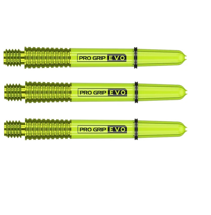 INTERMEDIATE GREEN TARGET PRO GRIP EVO DART SHAFTS