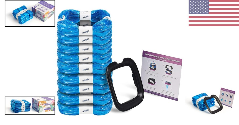 Fresh Scent Litter Refills 9 Pack - Easy Assembly and Perfect Compatibility