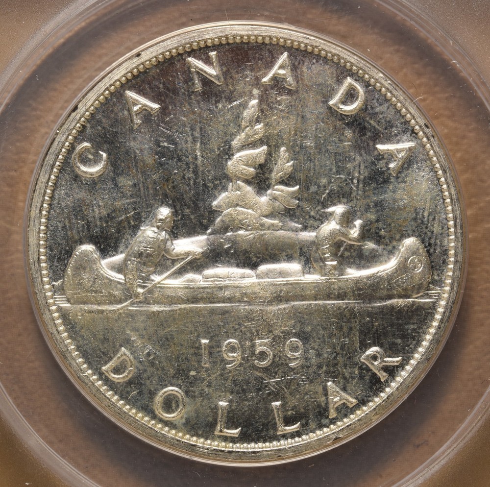1959 Canada Silver Dollar ANACS MS63