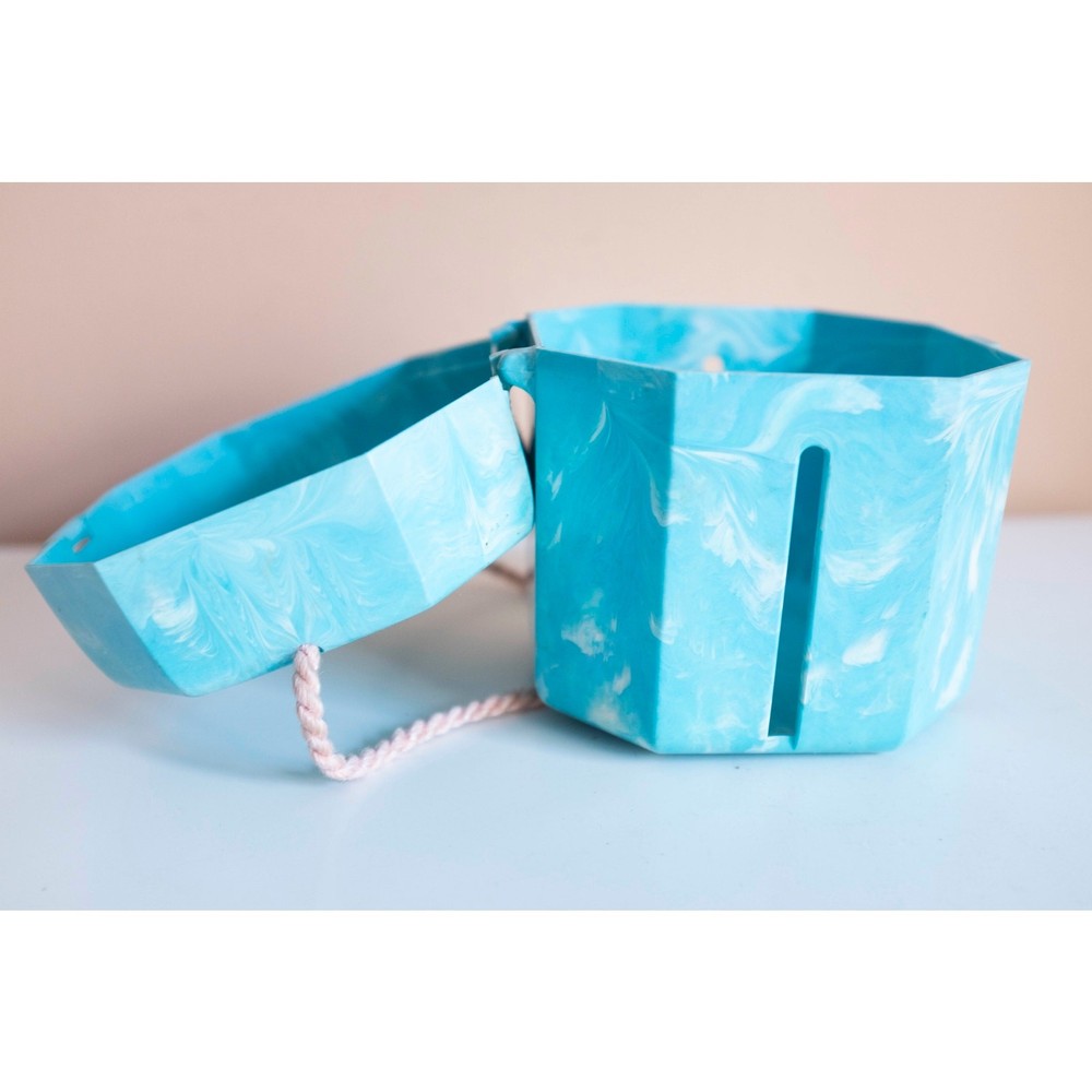 Vintage Plastic Yarn Caddy – Aqua Craft Storage