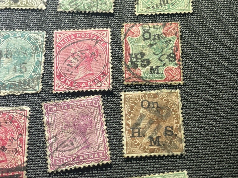 Twenty One Antique British India Stamps Lot