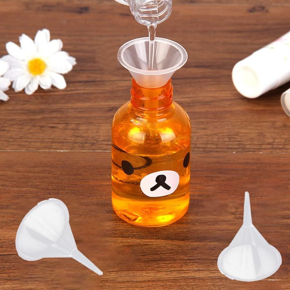 Small Polyethylene Funnel Set, 10Pcs For Kitchen, Perfume, Capsules, Clear