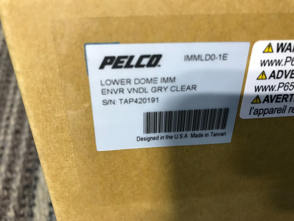 Pelco Lower Dome IMM Envr Clear Gray Environmental IMMLD0-1E