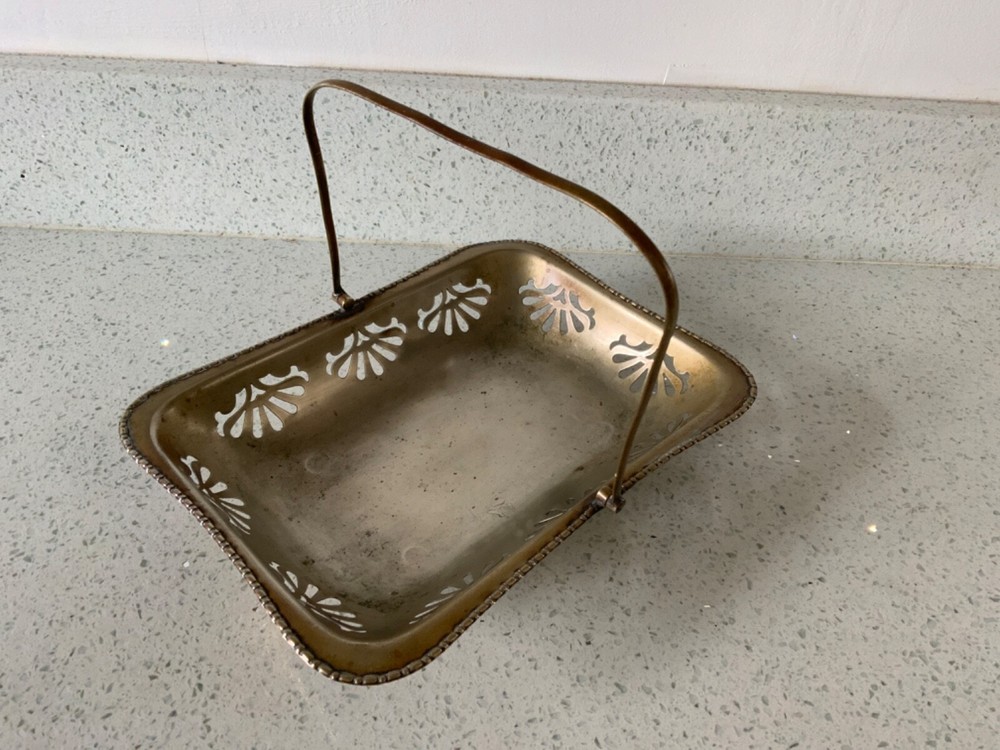 Vintage EPNS silver plated pierced basket