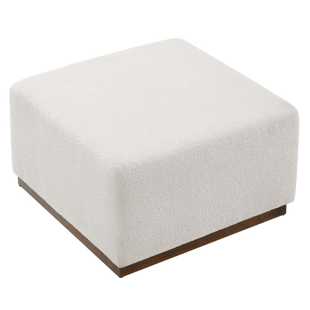 Modway Large 28" Square Boucle Upholstered Ottoman