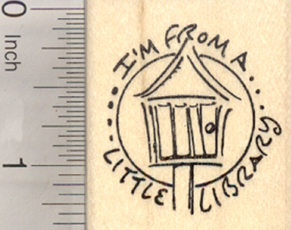 I'm From a Little Library Rubber Stamp D28222 WM