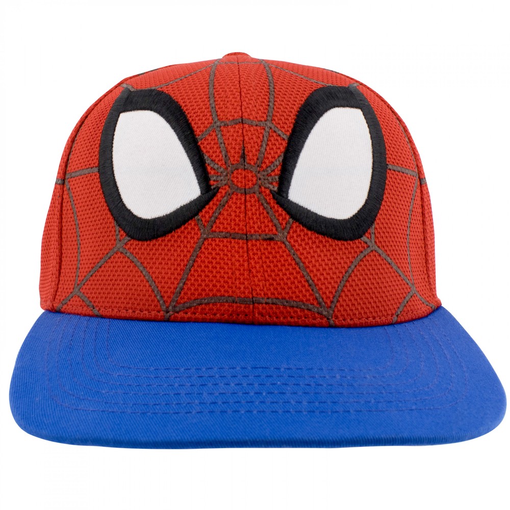 Spider-Man Mask Character Armor Snapback Hat Multi-Color