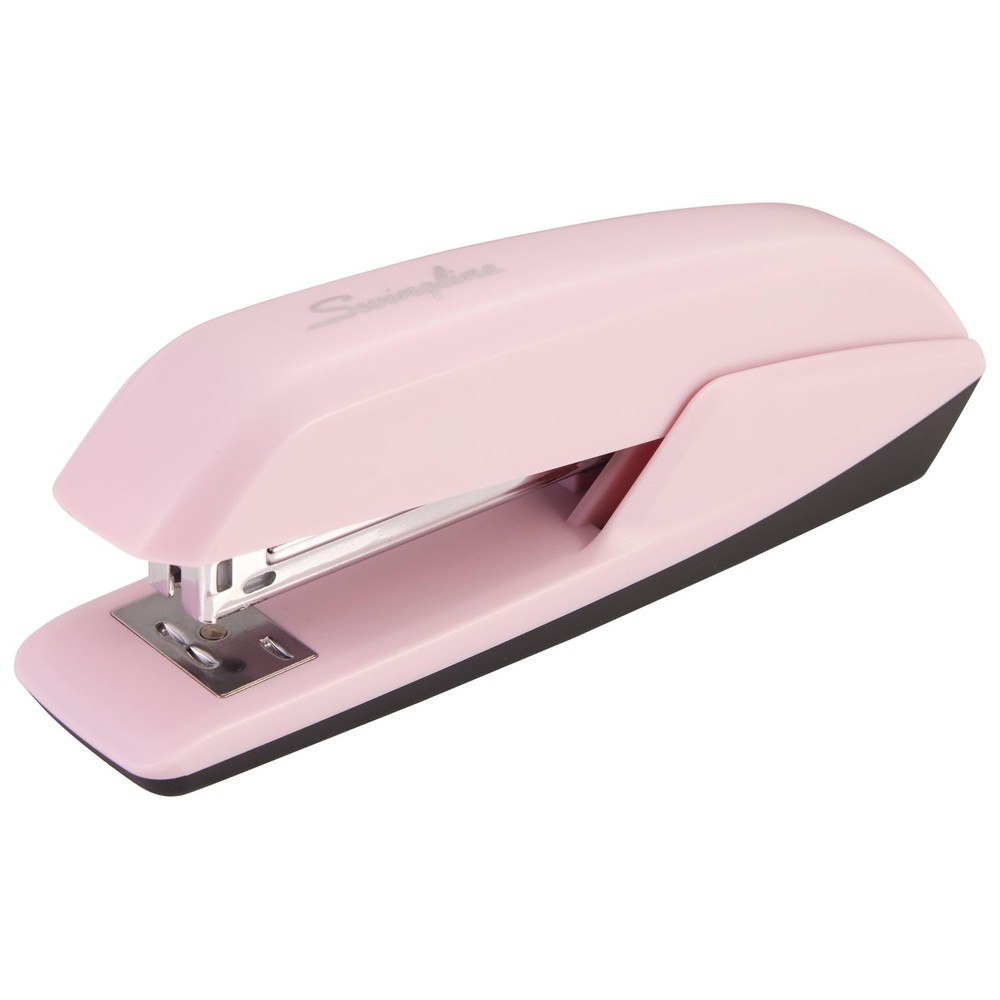 20 Sheet Capacity Desktop Stapler Blush Pink Modern Design Tacking Pinning with