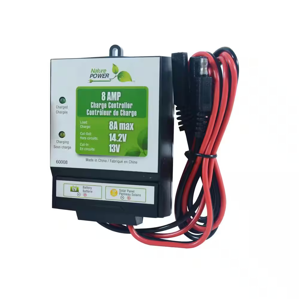 8 Amp 130-Watt 12-Volt Solar Power Charge Controller