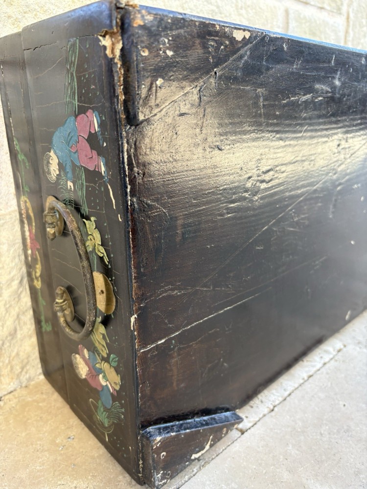 Asia. Chinese Painted Table Top Trunk