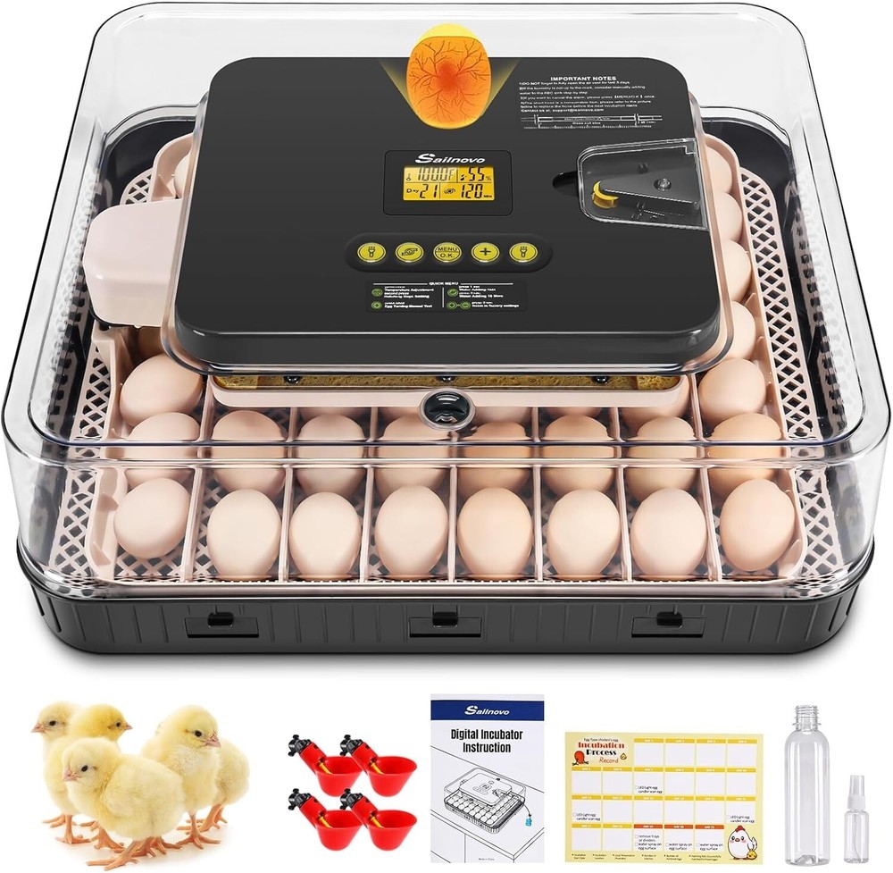 56 Egg Incubator for Hatching Eggs Automatic Egg Turning Temperature Control