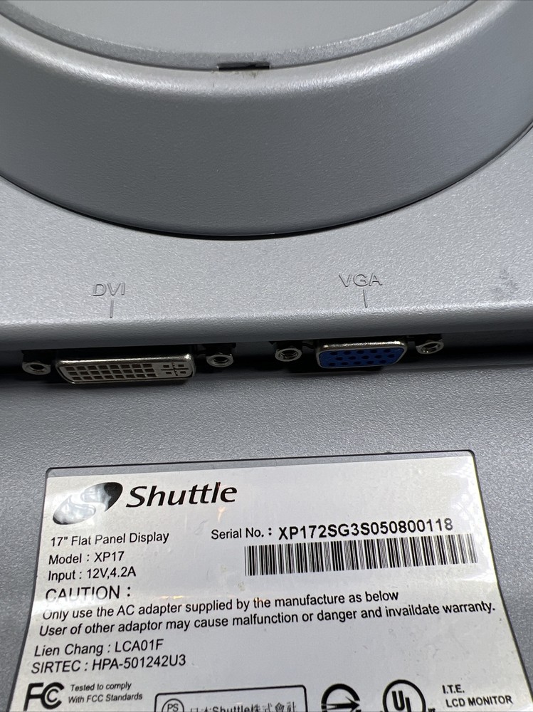 Shuttle XP-17 Front Panel Display With Stand, Carry Case, and Cables - Tested